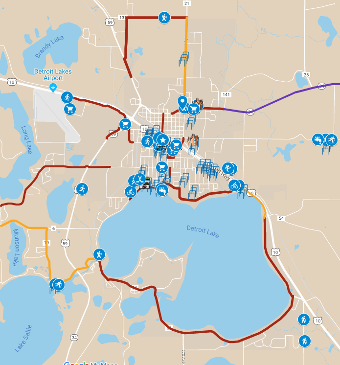 detroit lakes map